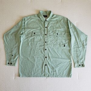 PATAGONIA Men's Sahara Button Down Long-Sleeve Lightweight Shirt (L) Green/Blue
